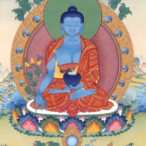 Ceremonia del Buda de la Medicina para sanación y bienestar en budismo tibetano en Ciudad de México