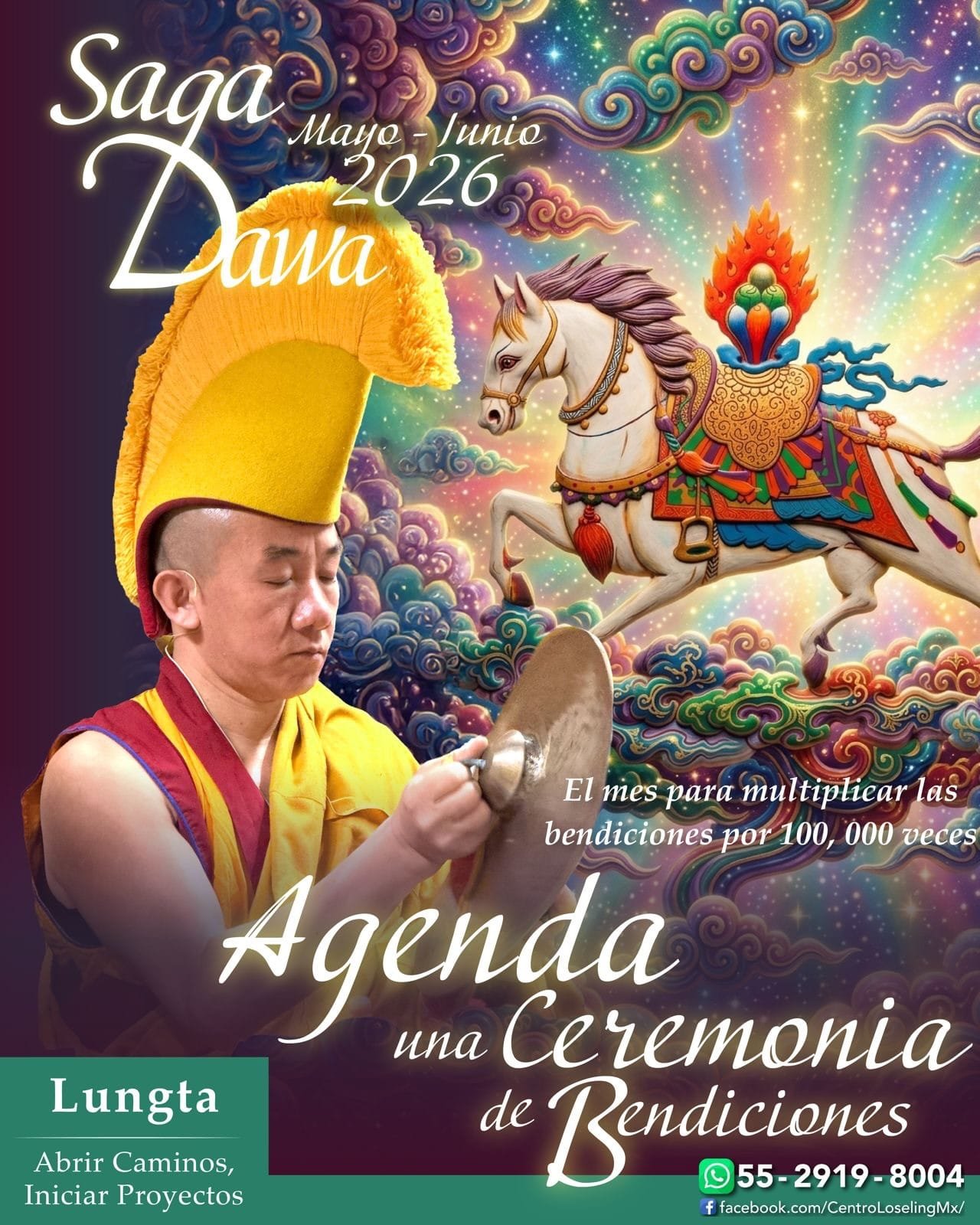 Ceremonia Lungta — Caballo de Viento — Drepung Loseling México
