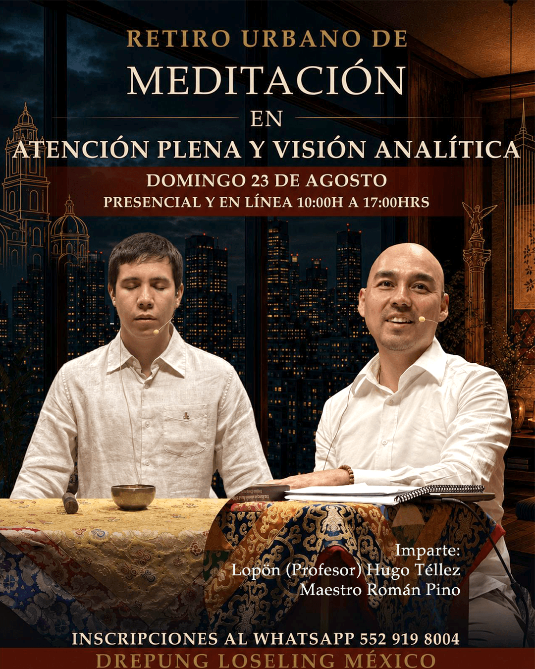 Retiro de meditación Shamata y Vipassana en Coyoacán, CDMX — centro de meditación Drepung Loseling México